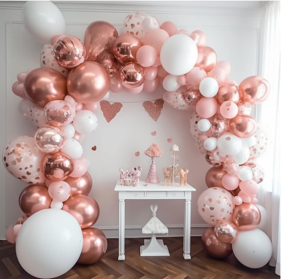 iZoeL Bride to be Deko Junggesellinnenabschied Accessoires Frauen, Bride to be Girlande Schärpe Schleier, JGA Foto-Booth Requisiten, JGA Party Dekoration Luftballon Folienballon (Rosegold)