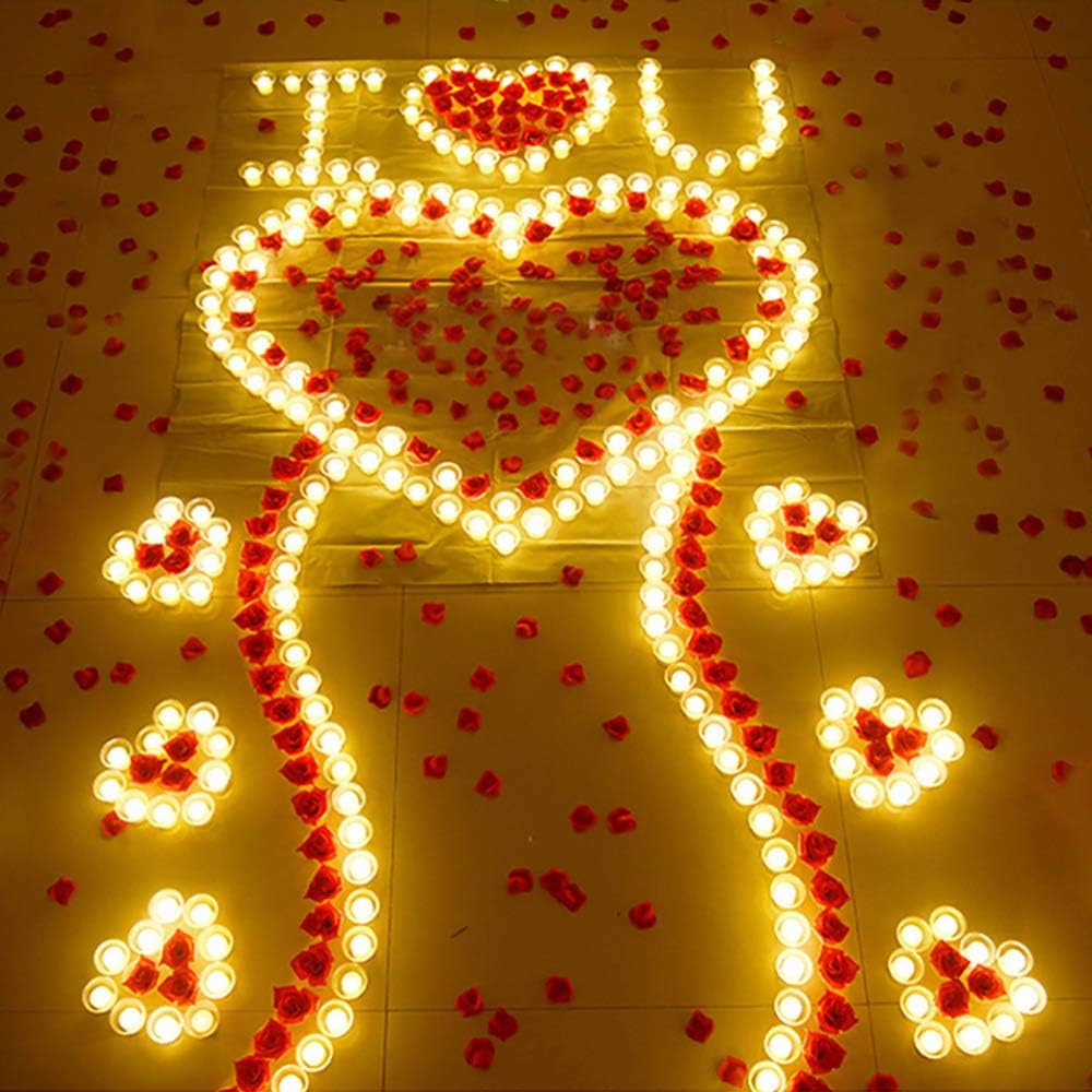 iZoeL Valentinstag Deko 50 Herz Teelichte 16 Herze Luftballon Love Folienballon 1000 Rosenblätter Romantische Tisch Deko für Geburtstag Vorschlag Hochzeit Verlobung