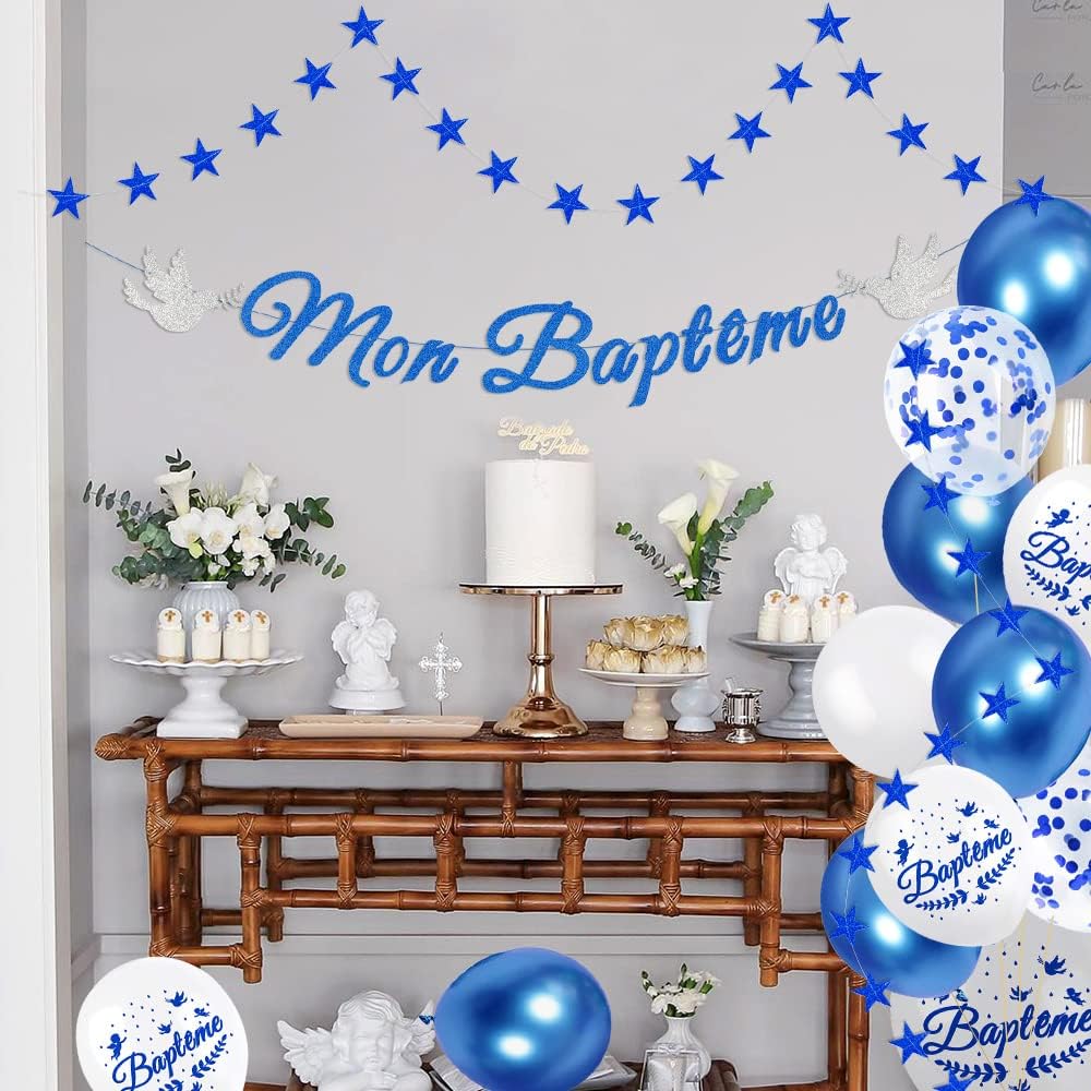 iZoeL Decoration Bapteme Balloons blue