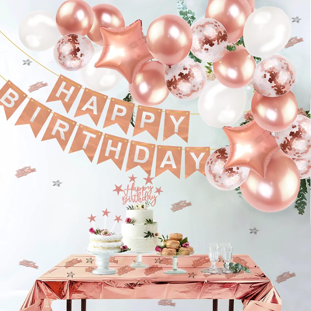 iZoeL Bride to be Deko Junggesellinnenabschied Accessoires Frauen, Bride to be Girlande Schärpe Schleier, JGA Foto-Booth Requisiten, JGA Party Dekoration Luftballon Folienballon (Rosegold)…