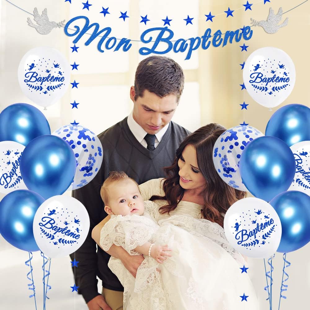 iZoeL Decoration Bapteme Balloons blue
