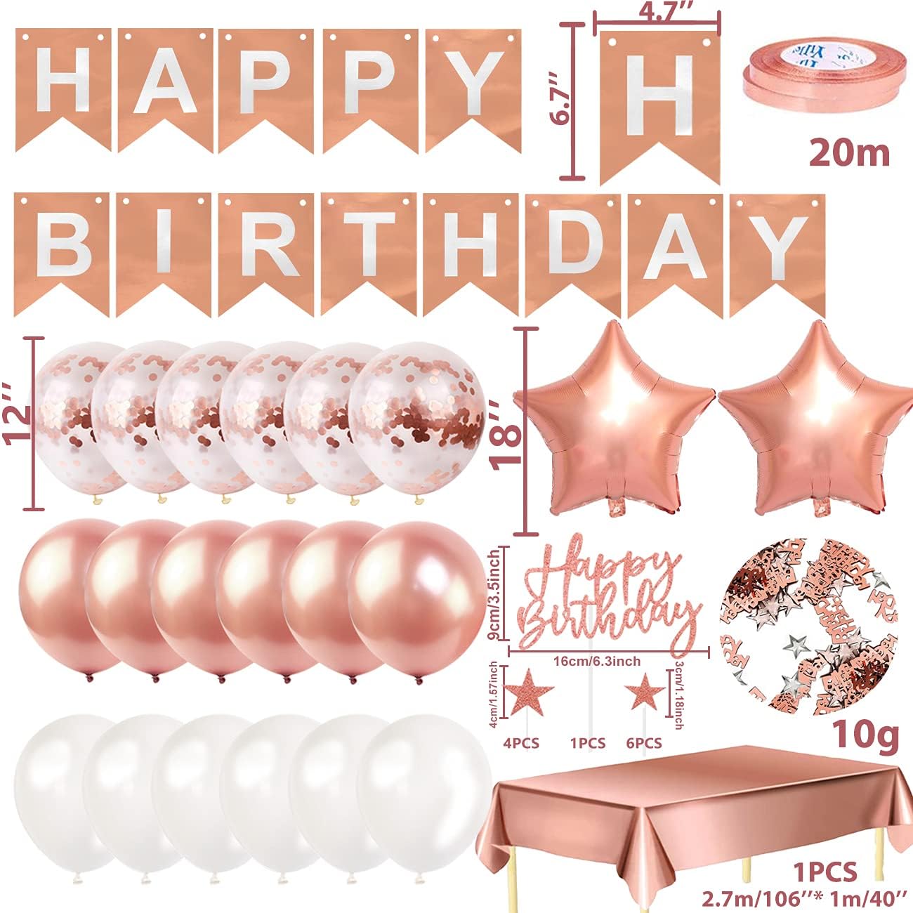 iZoeL Bride to be Deko Junggesellinnenabschied Accessoires Frauen, Bride to be Girlande Schärpe Schleier, JGA Foto-Booth Requisiten, JGA Party Dekoration Luftballon Folienballon (Rosegold)…