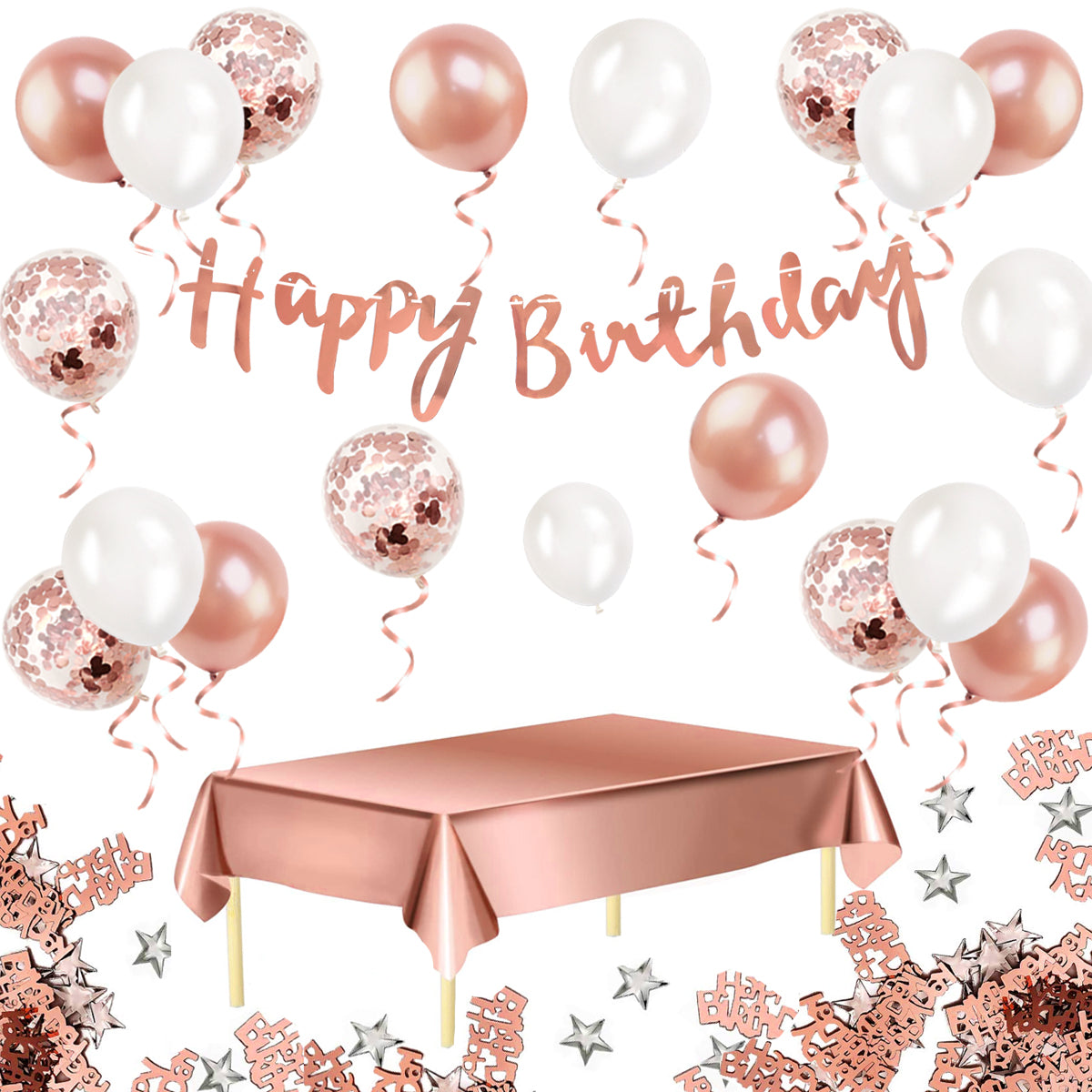 iZoeL Rosegold birthday Balloons test