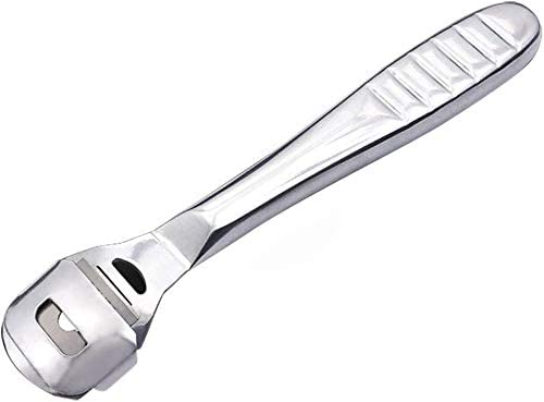 iZoeL Foot Scraper Callus Shavers Skin File Dead Skin Remover Foot Scraper Stainless Steel 14.5 cm + 10 Free Carbon Steel Blades & 1 Rasp File Scrubber (HC0020) (HC0020)