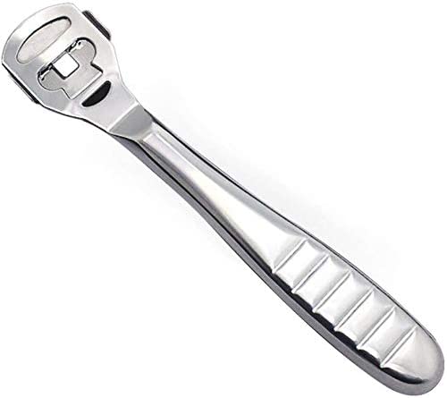 iZoeL Foot Scraper Callus Shavers Skin File Dead Skin Remover Foot Scraper Stainless Steel 14.5 cm + 10 Free Carbon Steel Blades & 1 Rasp File Scrubber (HC0020) (HC0020)