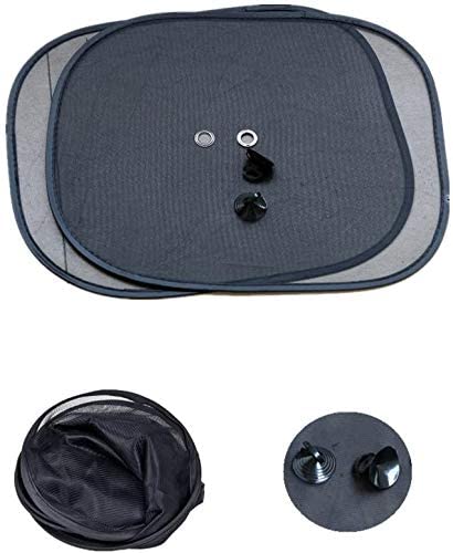 iZoeL Steering Wheel Sun Protector Shade Covers 50cm*46cm fit all Cars + 2 pcs Side Window Sun Shade 44*36cm (73)
