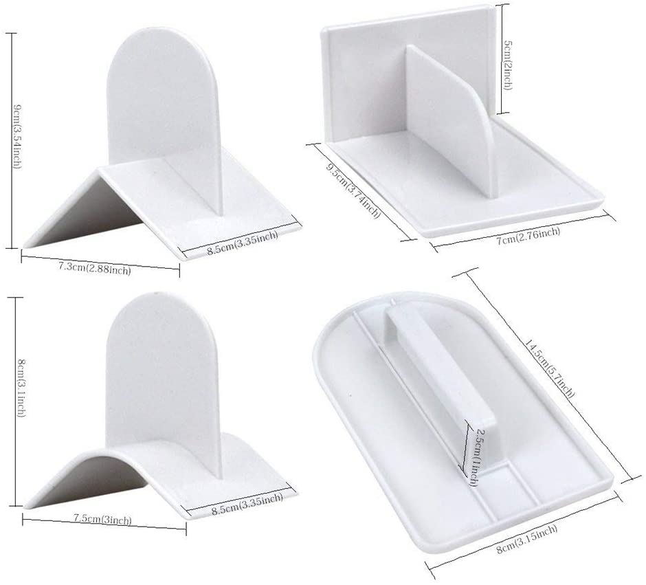 iZoeL Cake Smoother Icing Smoother Tool Fondant Smoothing Tool & Cutter 6pcs Embosser/ Round Edger/ Sharp Edger Cake Decorating Equipment for Pastry Fondant Sugarcraft Buttercream Frosting