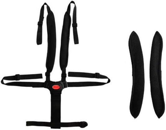 iZoeL 5 Point Car Seat Anti Escape Harness Baby Seat Belt High Chair Straps with Shoulder Pads Adjustable for Highchairs Buggy Pushchair - Protect children