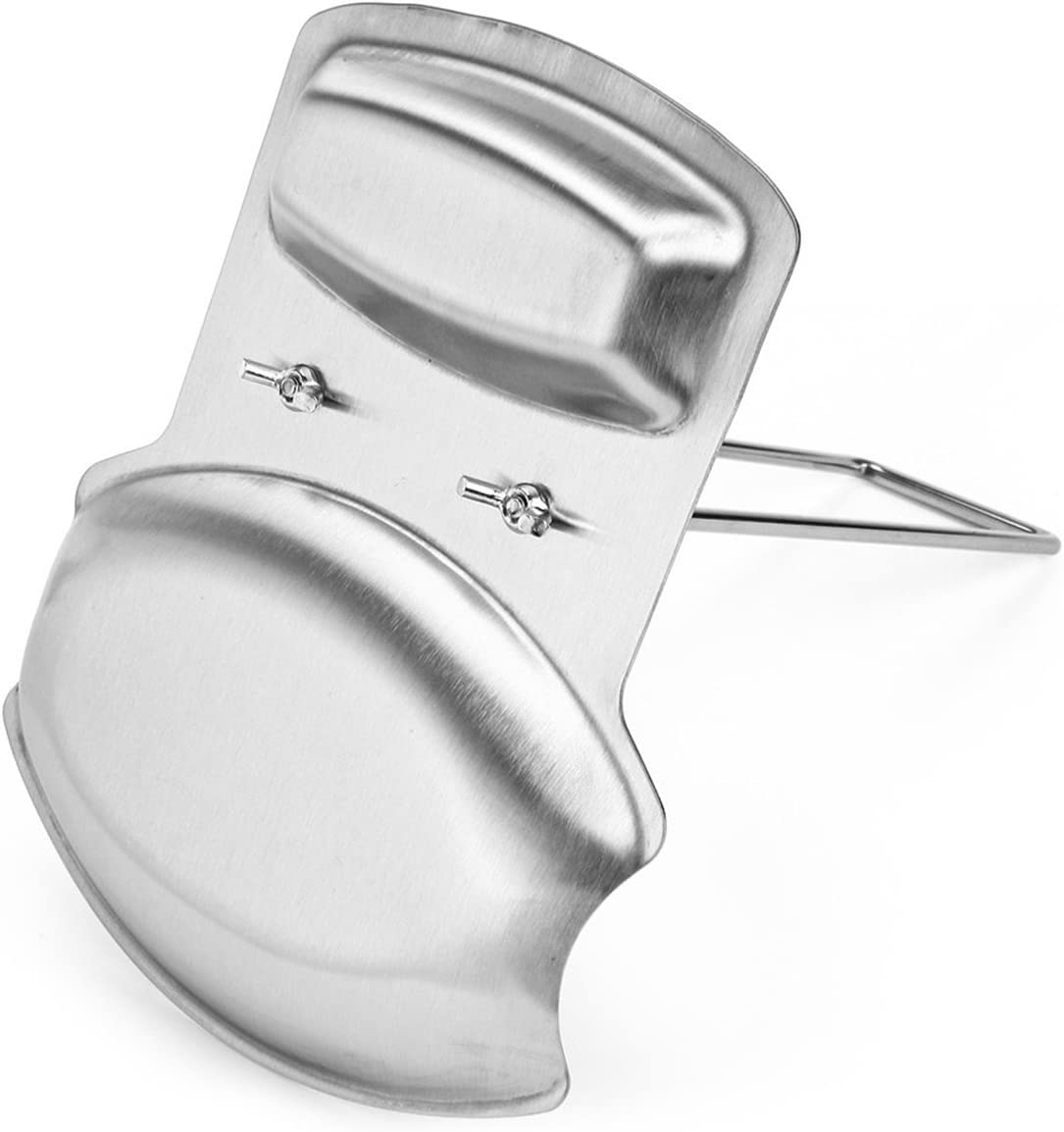 iZoeL Stainless Steel Spoon Rest with Lid Stand Steady Kitchen Organizer