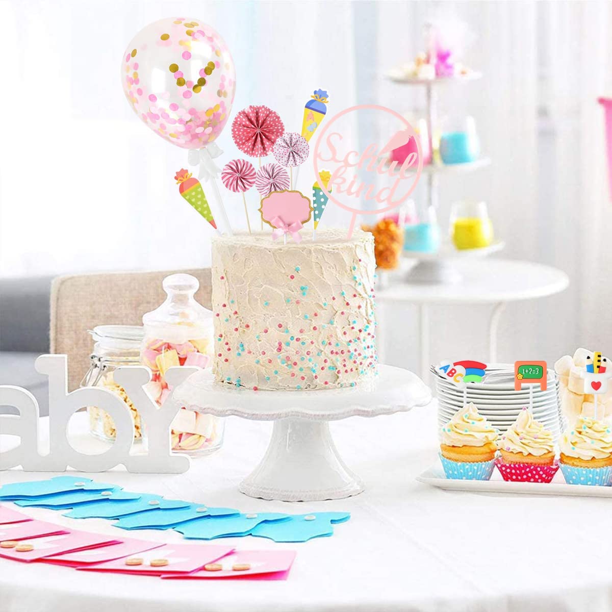 iZoeL School Kindergarten Cake Topper 489-1-fen