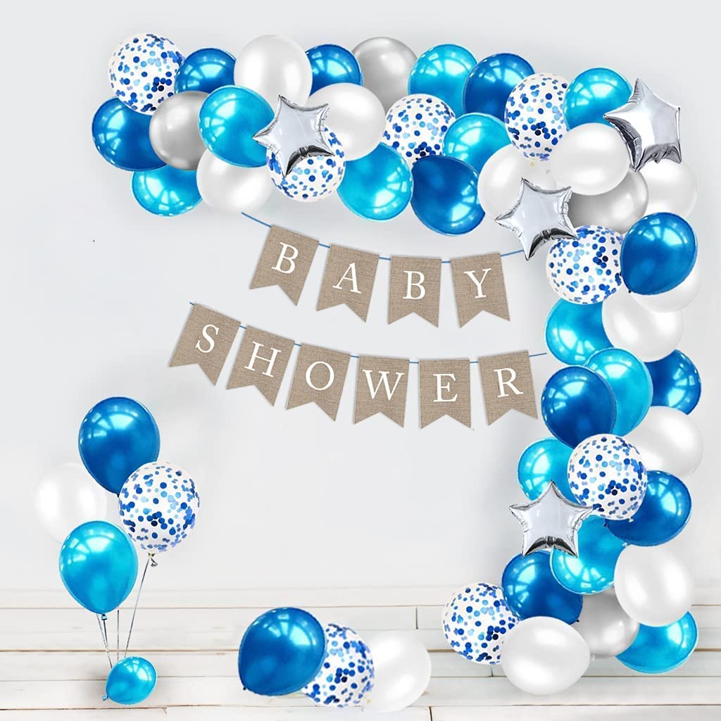 iZoeL Party Balloons 40 Blau Confetti Balloon for Helium Birthday Wedding Baby Shower Decoration