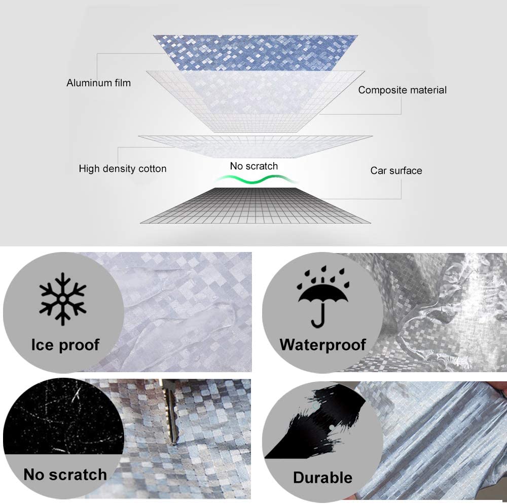 iZoeL Car Rear Windscreen Cover Snow Frost Magnetic 3 Magnets Snow Cover Rear Screen Shade for Car SUV Truck Vans