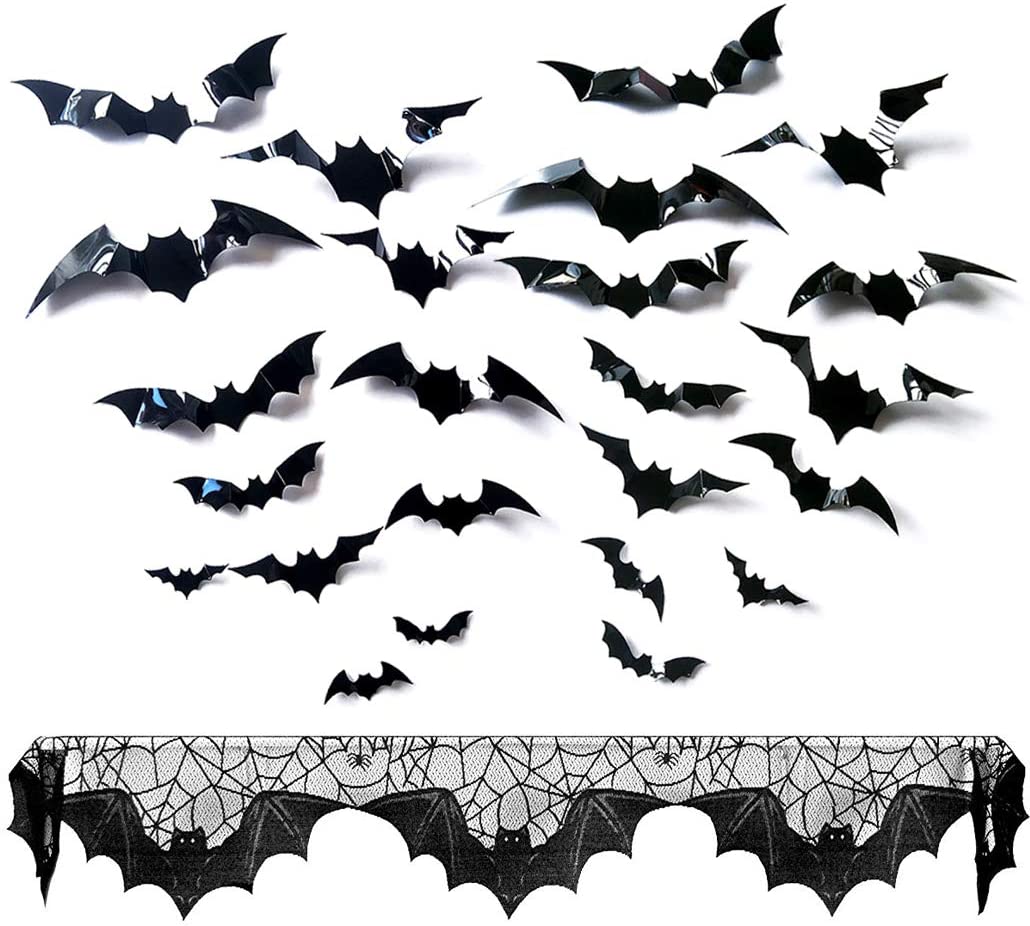 iZoeL Ghost Halloween Decorations Balloon, Floating Ghost Flying Bat Happy Halloween Banner Hanging Swirl Spooky Balloons, Halloween Night Party Props for Outdoor Indoor Yard Haunted House (Brown)