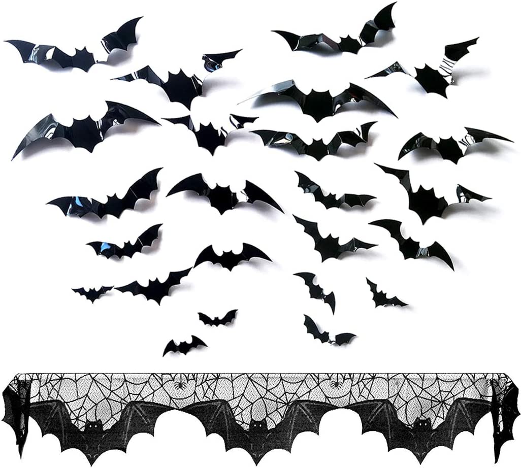 iZoeL Ghost Halloween Decorations Balloon, Floating Ghost Flying Bat Happy Halloween Banner Hanging Swirl Spooky Balloons, Halloween Night Party Props for Outdoor Indoor Yard Haunted House (Brown)
