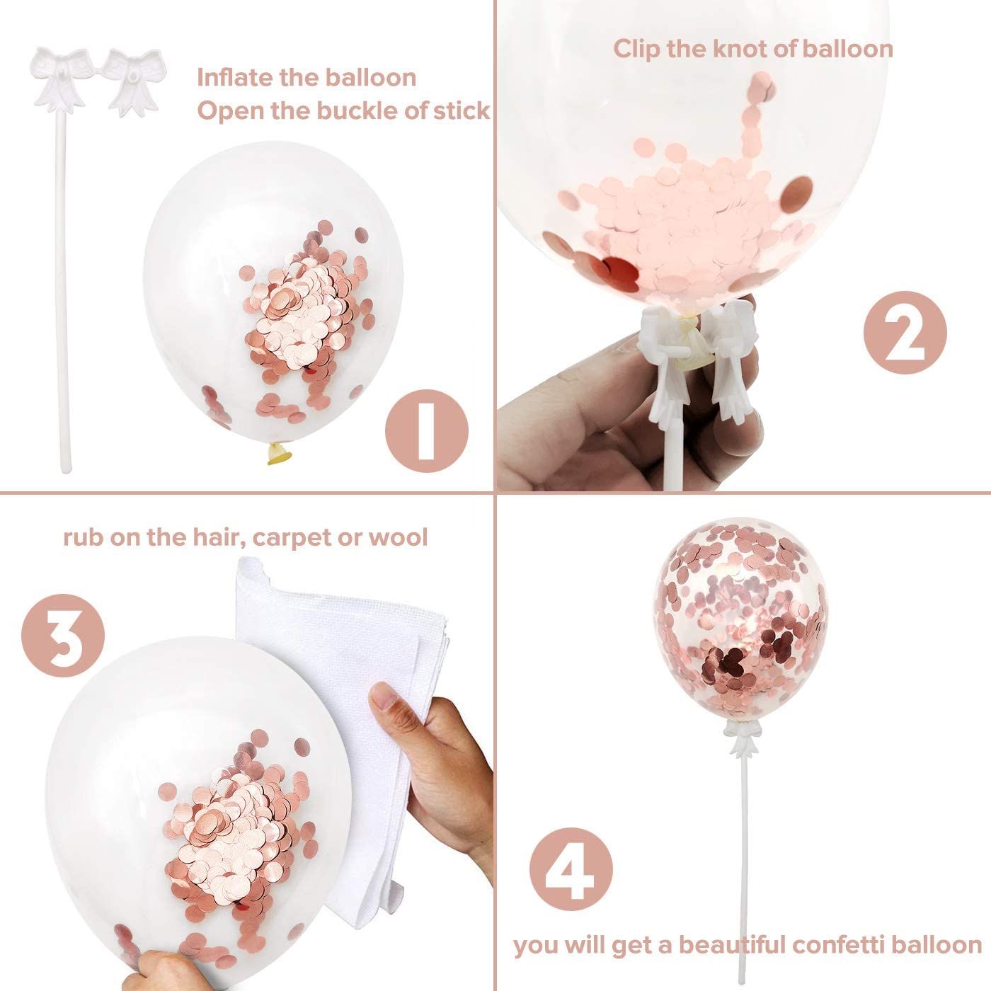 Roll over image to zoom in iZoeL Rose Gold Birthday Cake Decoration Happy Birthday Cake Topper Paper Fans Banner Confetti Balloon Fireworks Rose Gold Cupcake Topper for Girl Kid Women