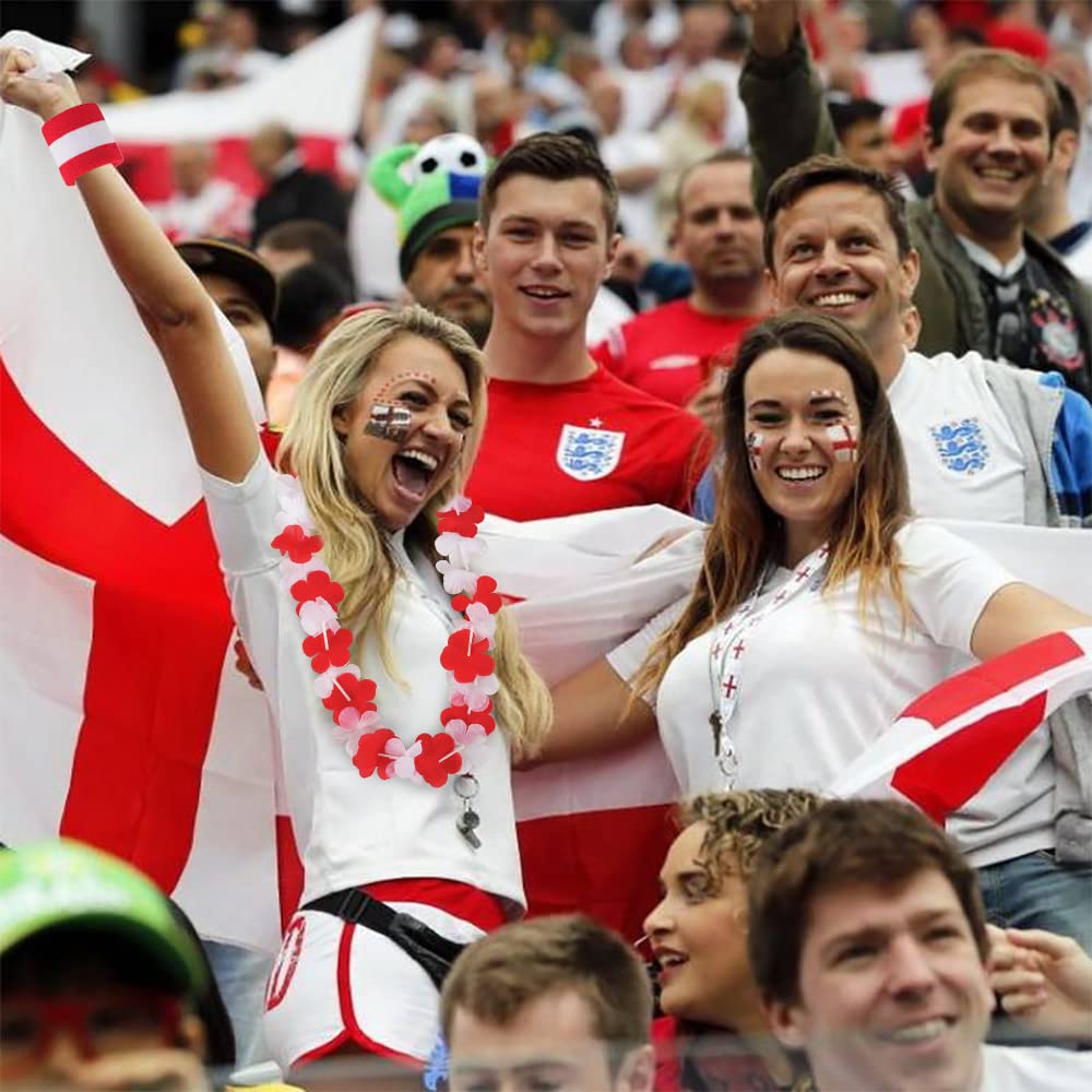 iZoeL Large England Flag 5ft x 3ft Wristbands Cheering Sticks Garlands Face Tattoo Stickers England Supporters Pack for World Cup Decorations 2022 - Indoor Outdoor House Garden School Bar