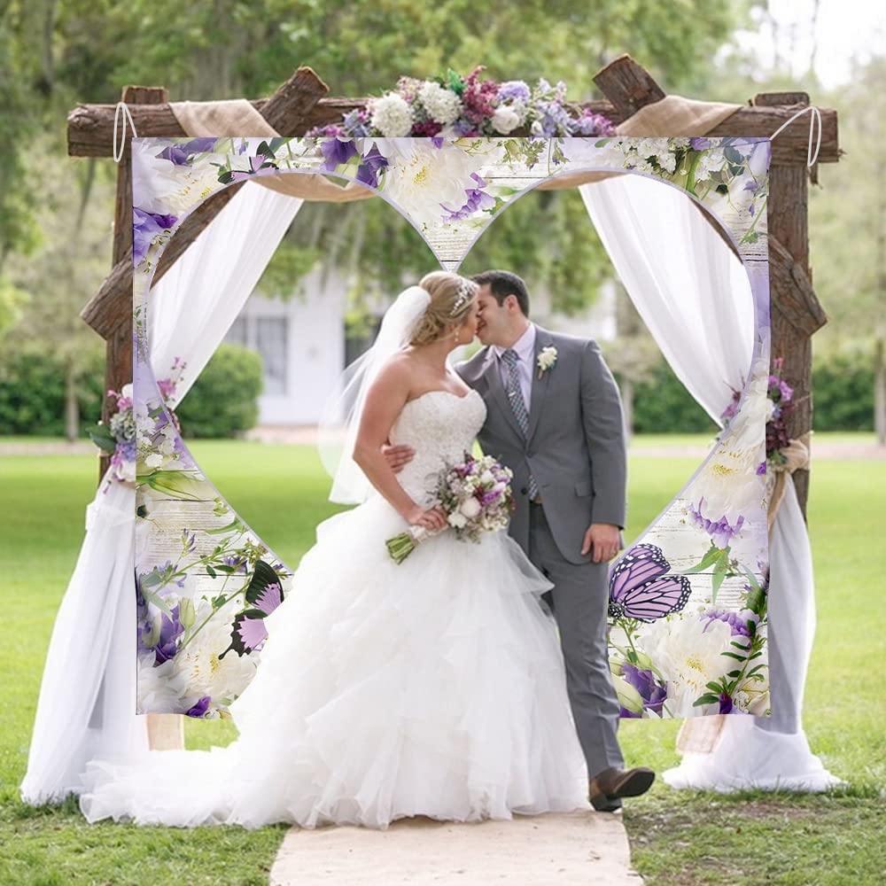 iZoeL Hochzeitsherz zum Ausschneiden 200x180cm Hochzeitslaken Brautpaar Herz große Bettlaken mit 2 Scheren, Hochzeitsspiel, Herz im Bettlaken, Hochzeitstuch