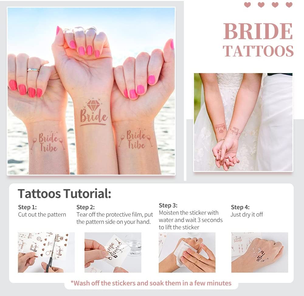 iZoeL Hen Party Accessories, Bride to Be Bride Cups straws, Sash, Veil, Tiara, Curtains, Champagne Ring, Cups, Straws, Tattoos, Tattoos Team Bride, Balloon Pump - Hen Do Decoration