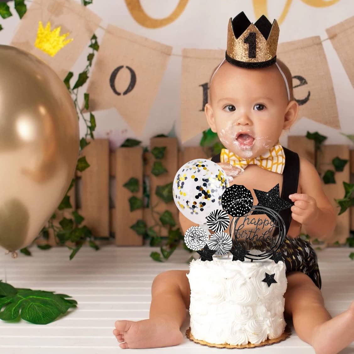 iZoeL Black Cake Topper