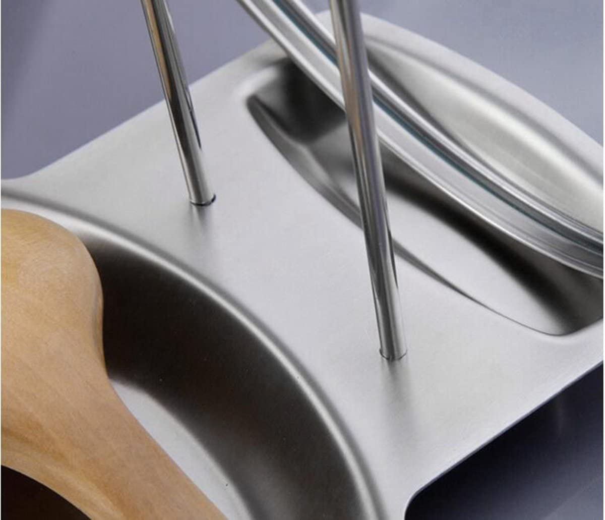 iZoeL Stainless Steel Spoon Rest with Lid Stand Steady Kitchen Organizer