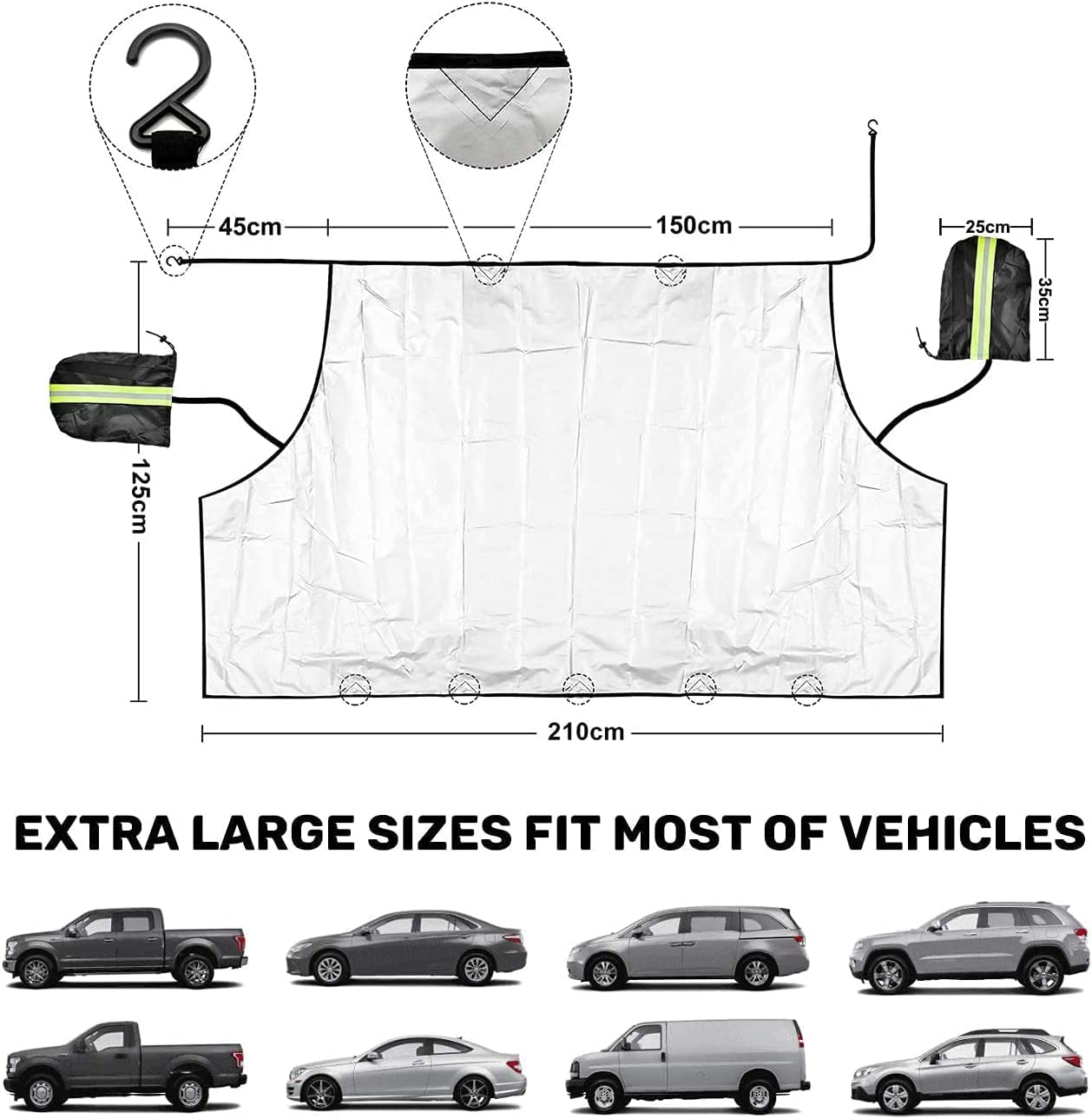 iZoeL Magnetic sun windshield