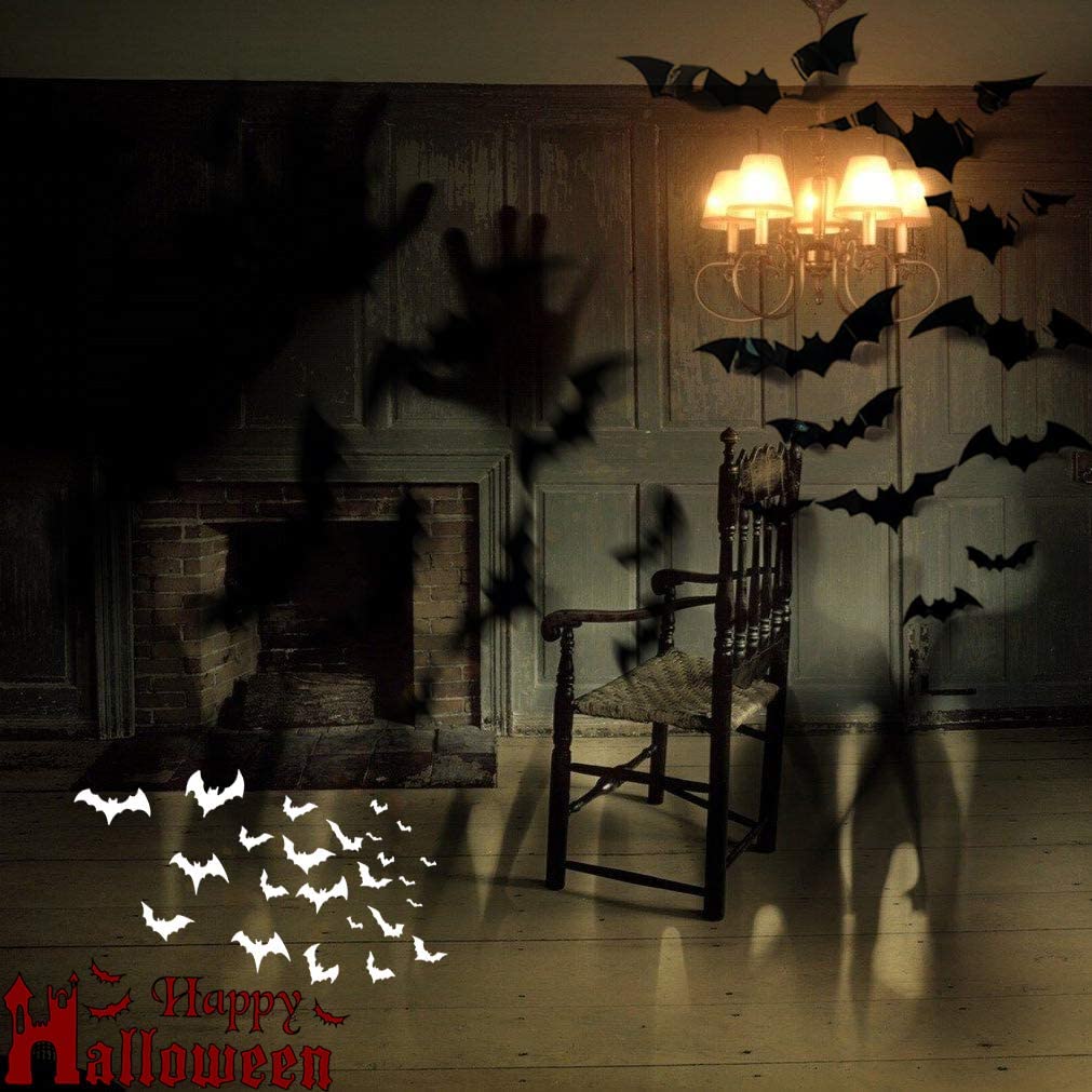 iZoeL Ghost Halloween Decorations Balloon, Floating Ghost Flying Bat Happy Halloween Banner Hanging Swirl Spooky Balloons, Halloween Night Party Props for Outdoor Indoor Yard Haunted House (Brown)