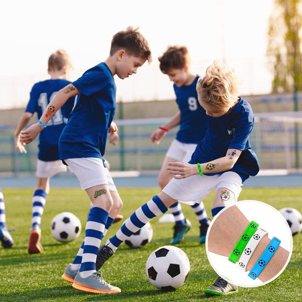 iZoeL Soccer Balloon Spinning Ball Keychain Medal Whistle Pen Bag Bracelet Sticker Blowing Dragon