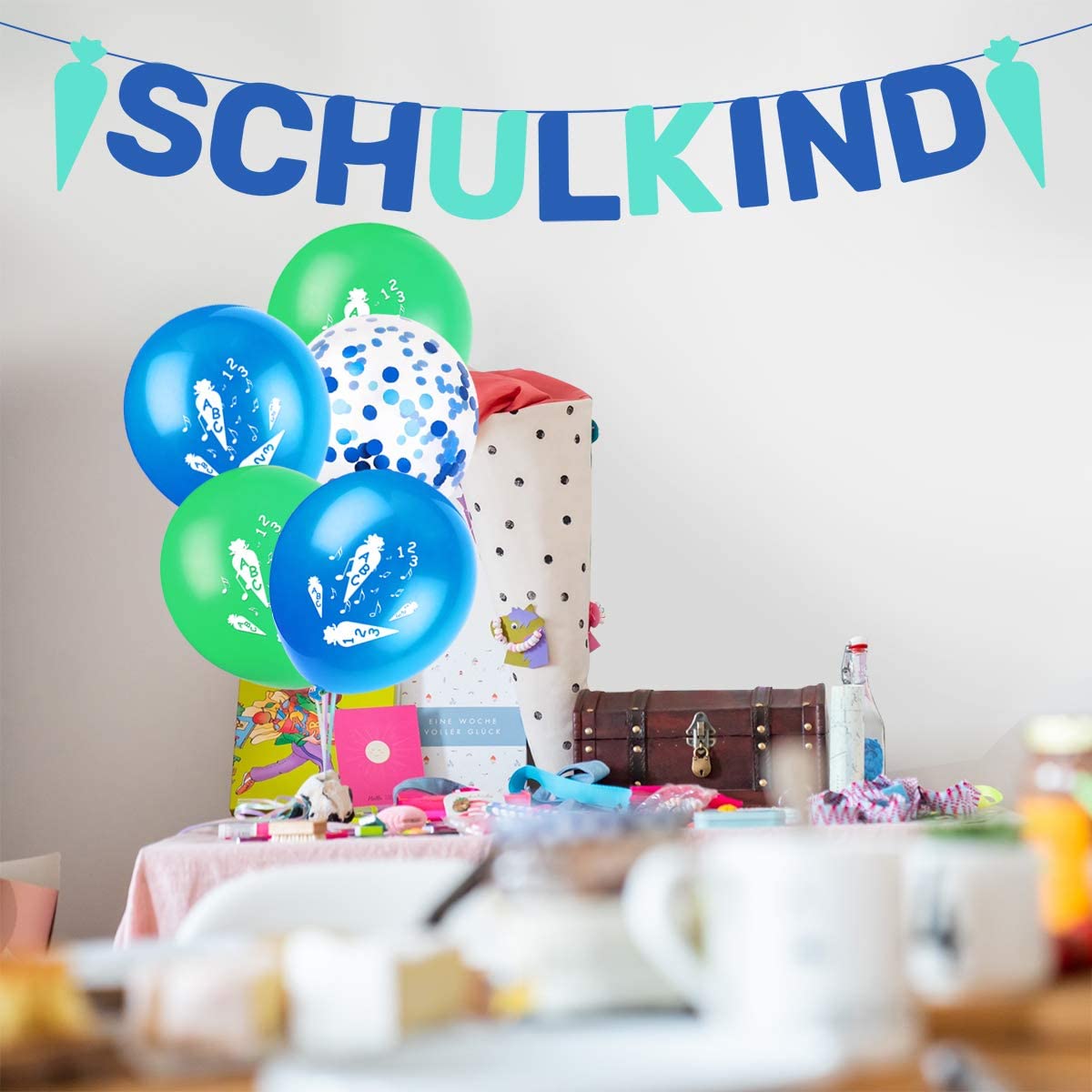 iZoeL Schuleinführung Schulanfang Einschulung Deko for girls