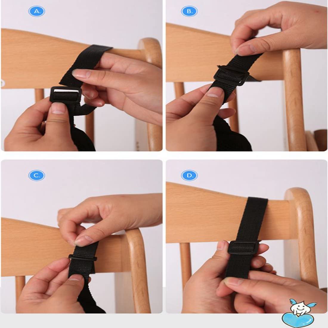 iZoeL 5 Point Car Seat Anti Escape Harness Baby Seat Belt High Chair Straps with Shoulder Pads Adjustable for Highchairs Buggy Pushchair - Protect children