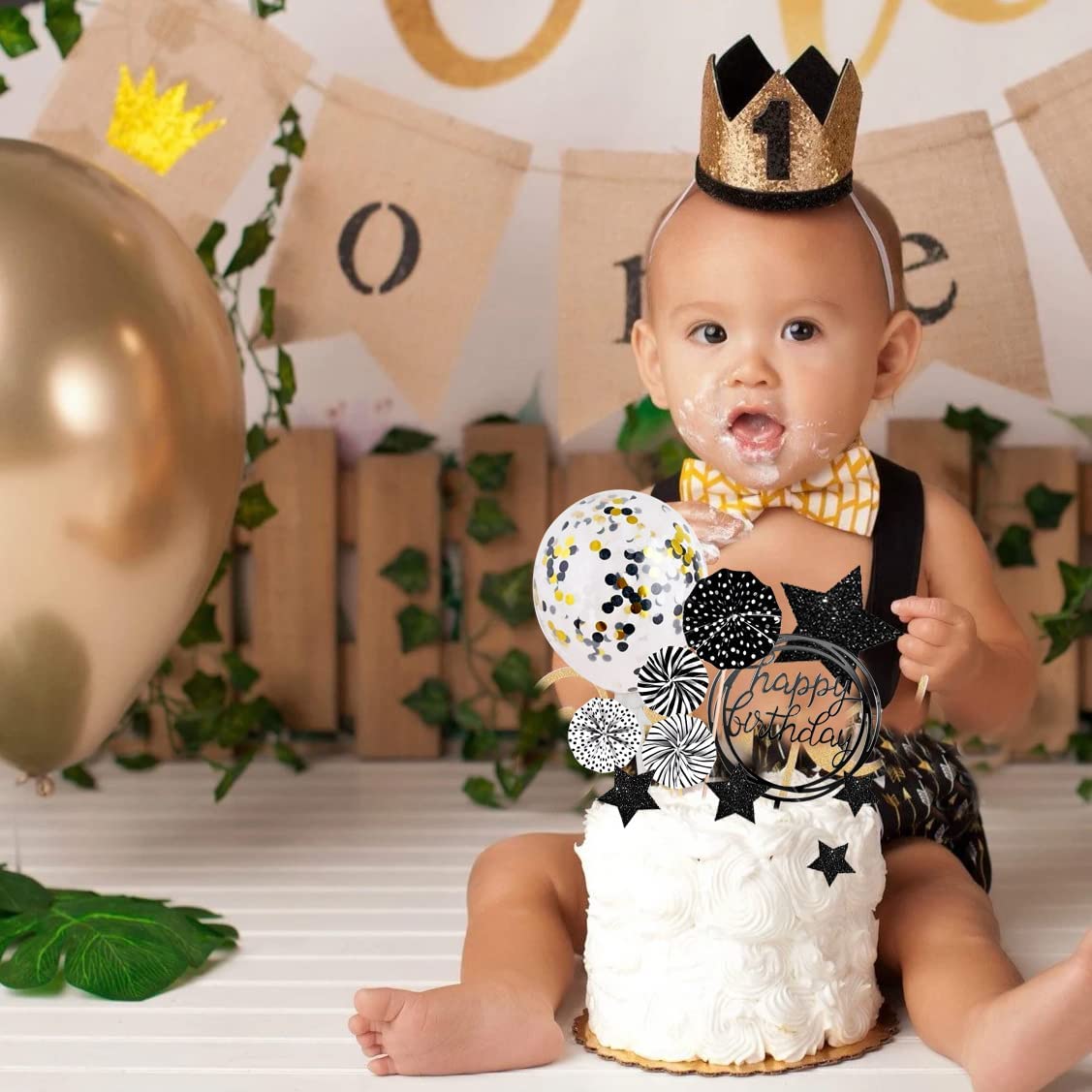 iZoeL Black Cake Topper