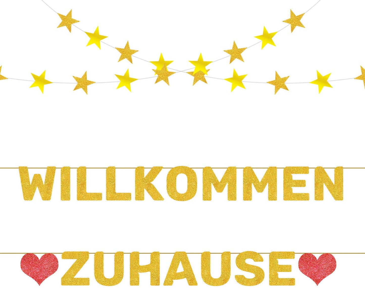 iZoeL Willkommen Haus Banner Glitzer