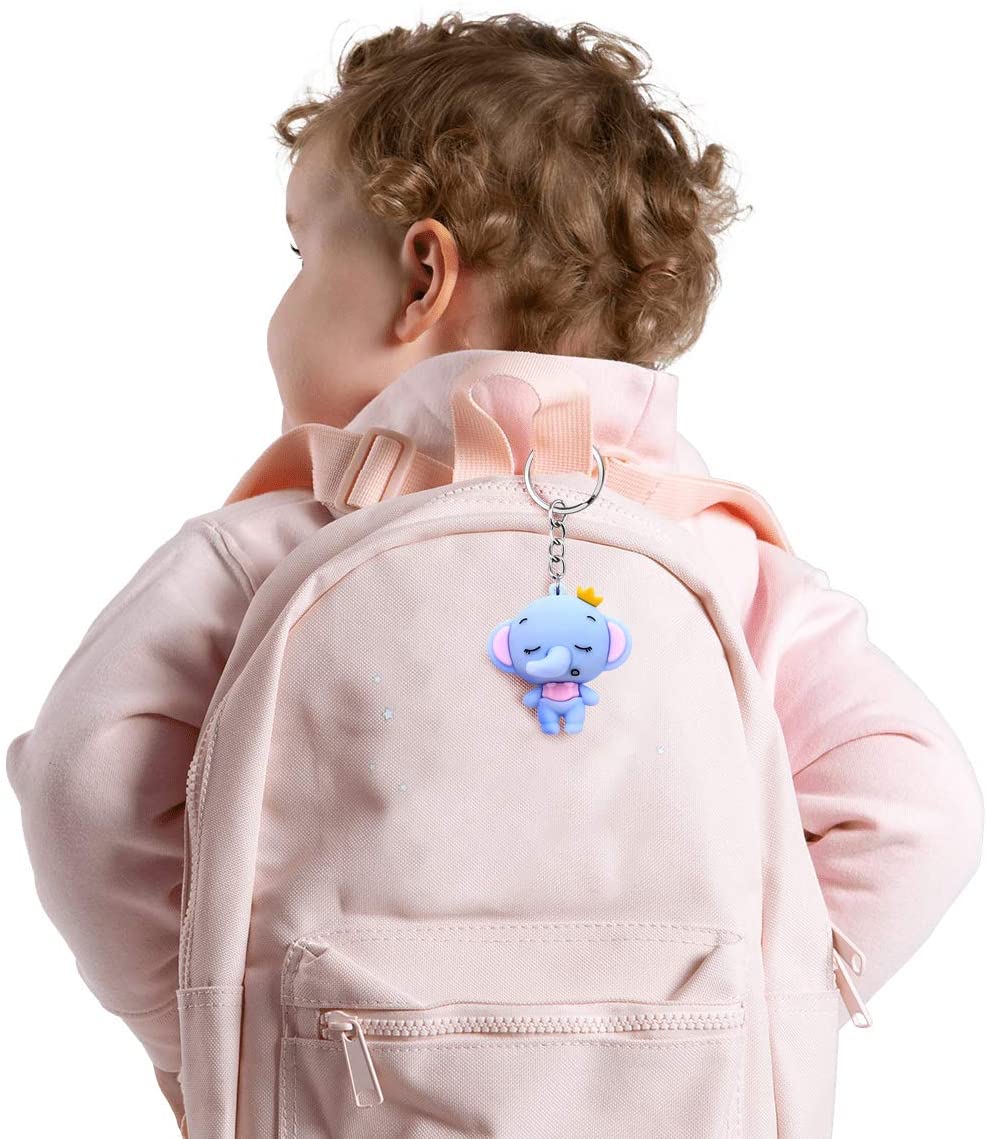 iZoeL 20 Set Baby Shower Elephant Keychains (Blue)