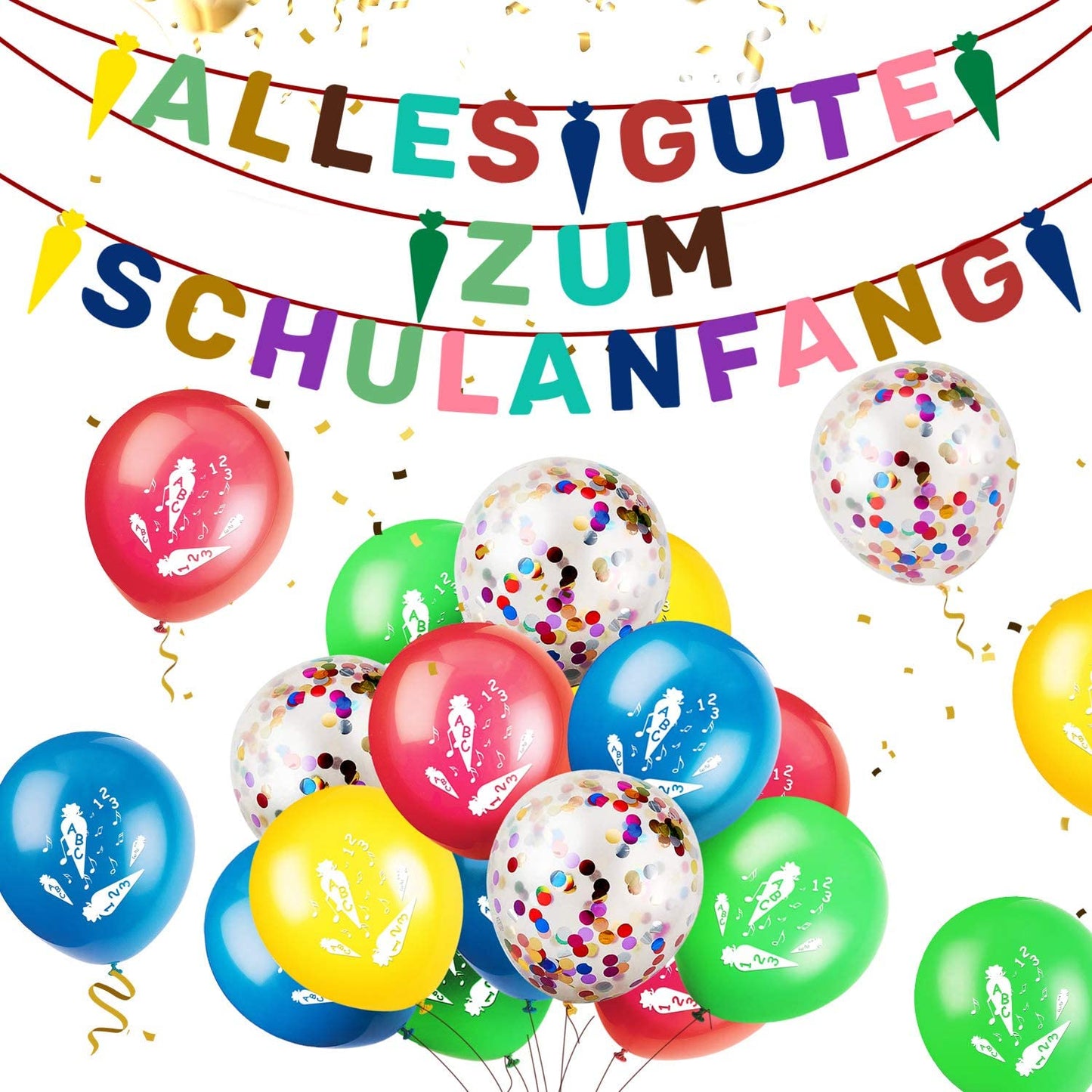 iZoeL Schulanfang Schuleinführung Deko Felt Banner