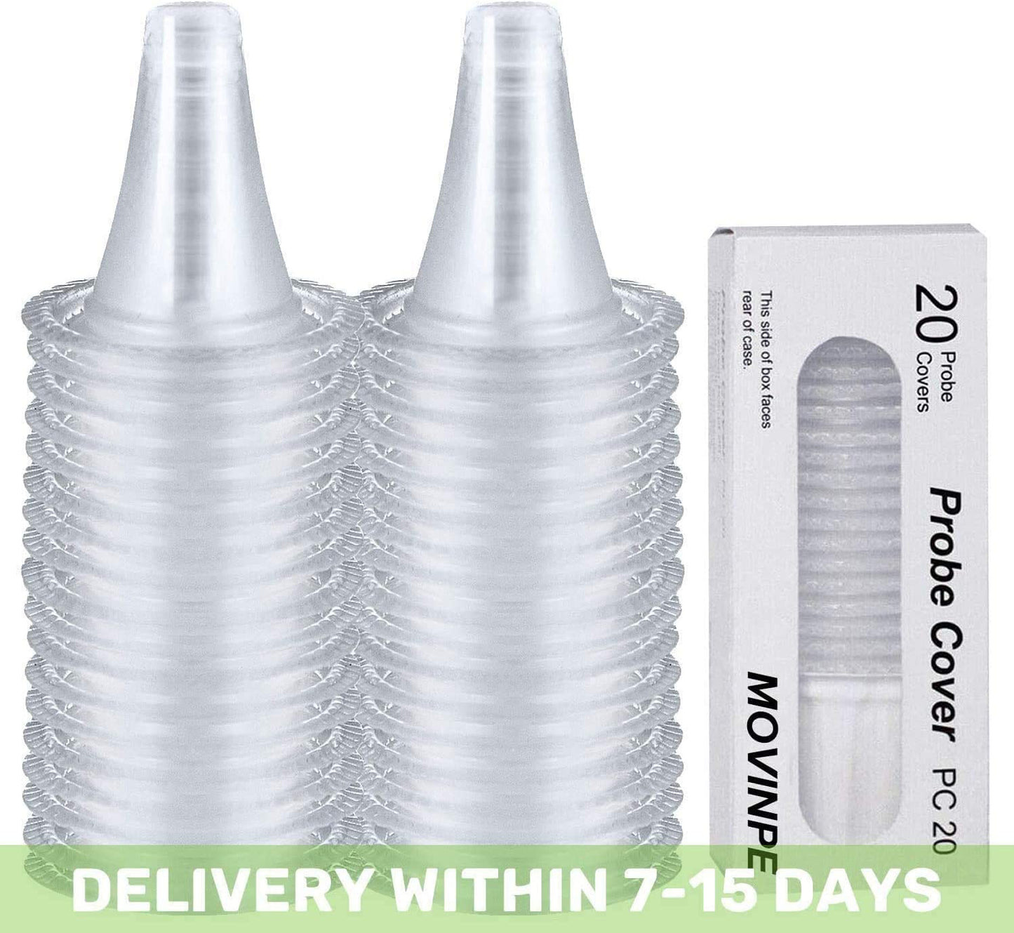 iZoeL 100 Counts Ear Thermometer Probe Covers/Refill Caps/Lens Filters for All Braun ThermoScan Models and Other Types of Digital Thermometers Disposable Covers