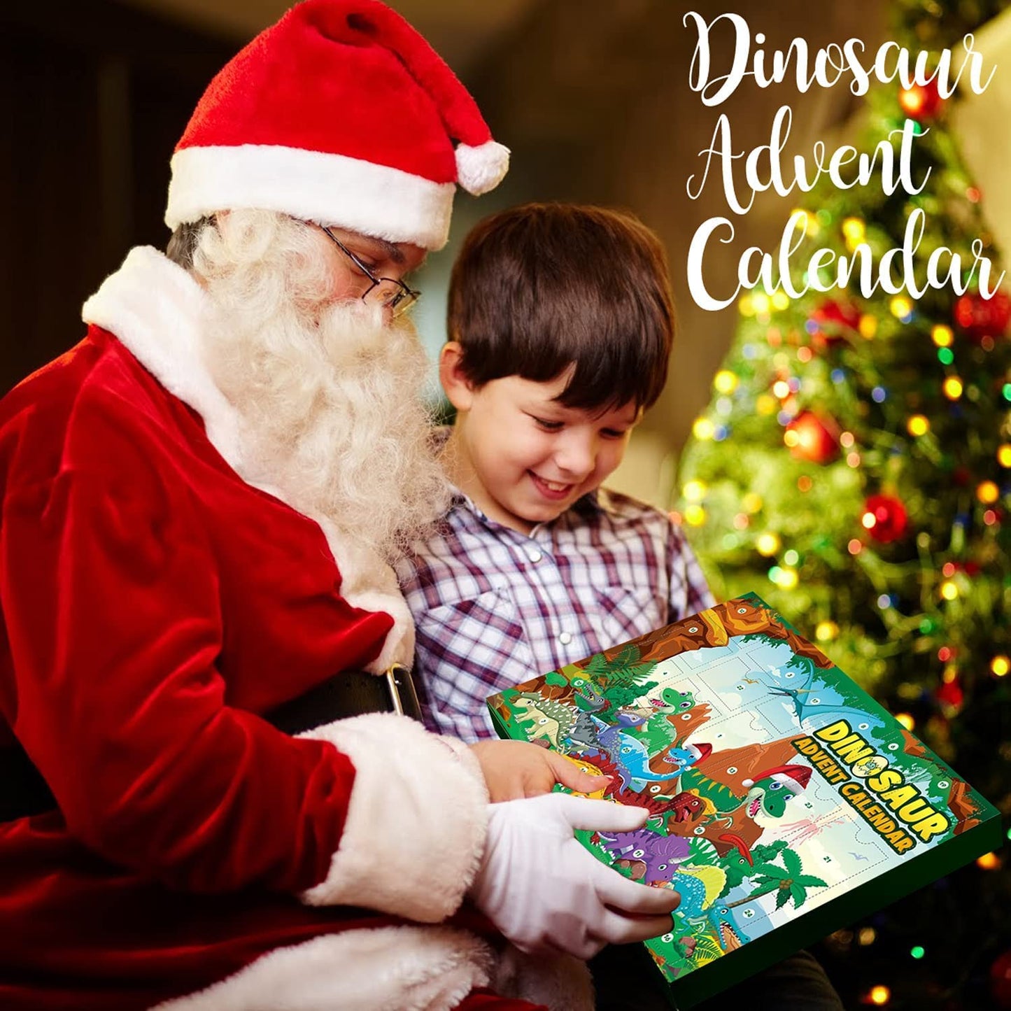 iZoeL Dinosaur Advent Calendar for Boys Kids 2021 Christmas, 24 Dinosaurs Figures Playset with Game Map, Countdown Days to Christmas Holiday, Xmas Surprise Gift for Son Grandson Brother (Paper)