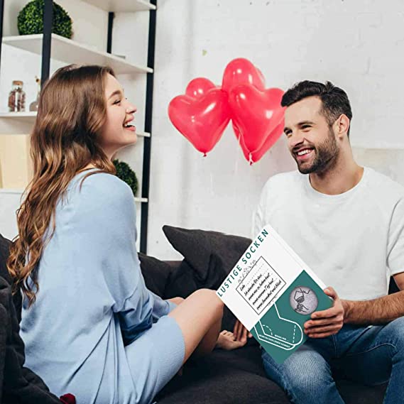 iZoeL Funny Socks Wenn Du Das Lesen Kannst Bring mir Schokolade Kaffee Wein Lustige Adventskalender Weihnachten Valentine Geschenk