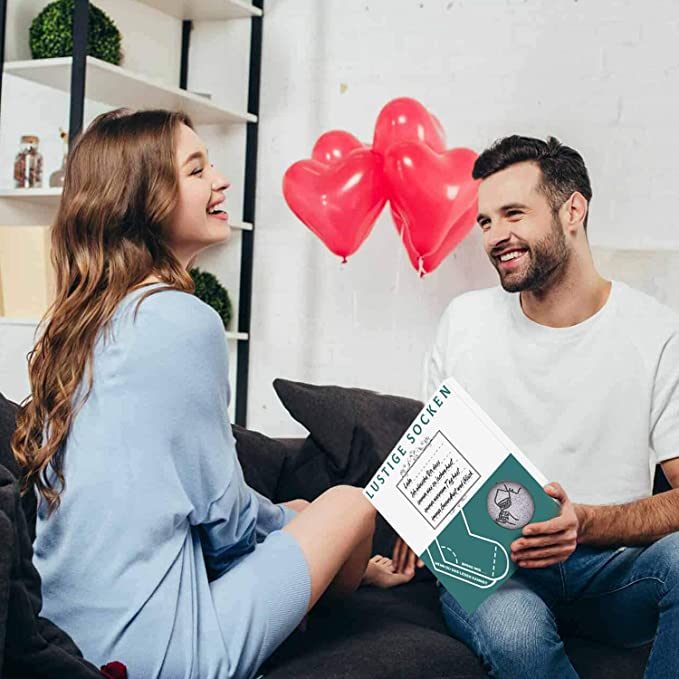 iZoeL Funny Socks Wenn Du Das Lesen Kannst Bring mir Schokolade Kaffee Wein Lustige Adventskalender Weihnachten Valentine Geschenk