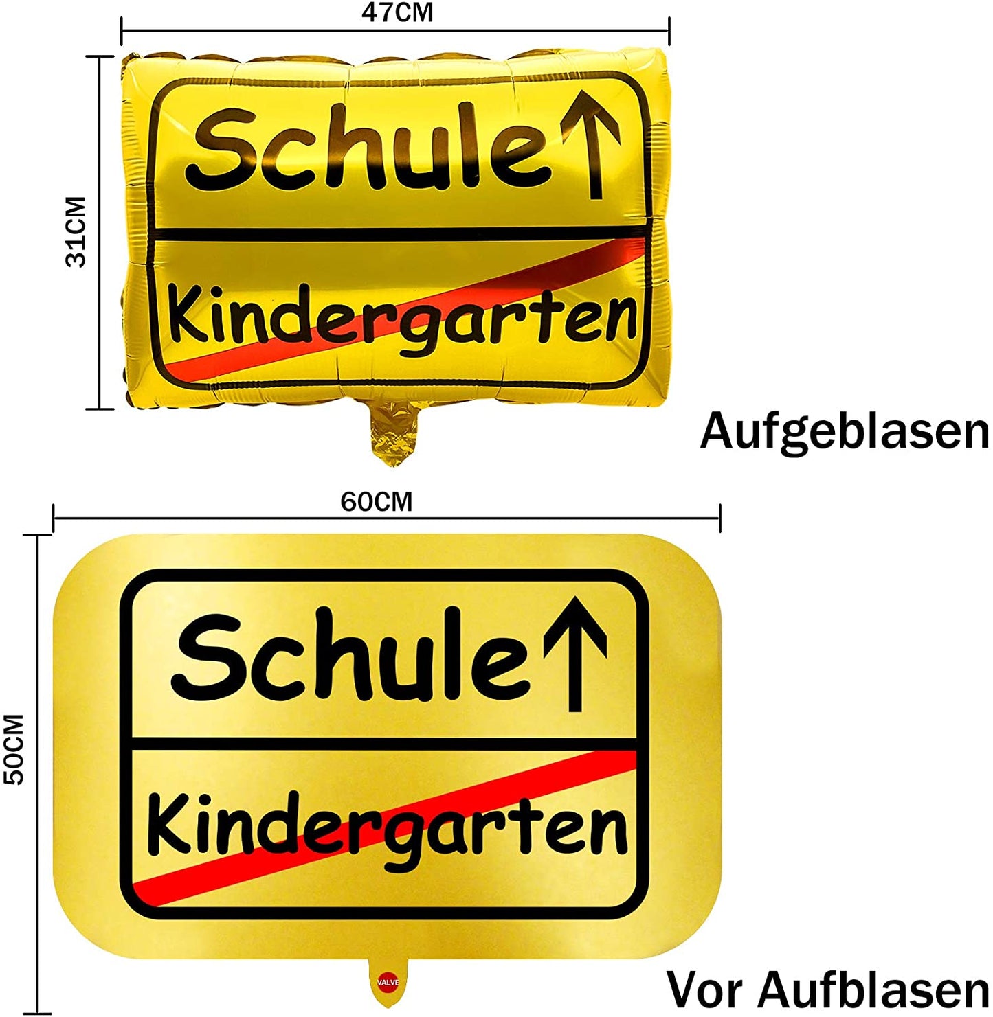 iZoeL Schulanfang Schuleinführung Foil Balloons