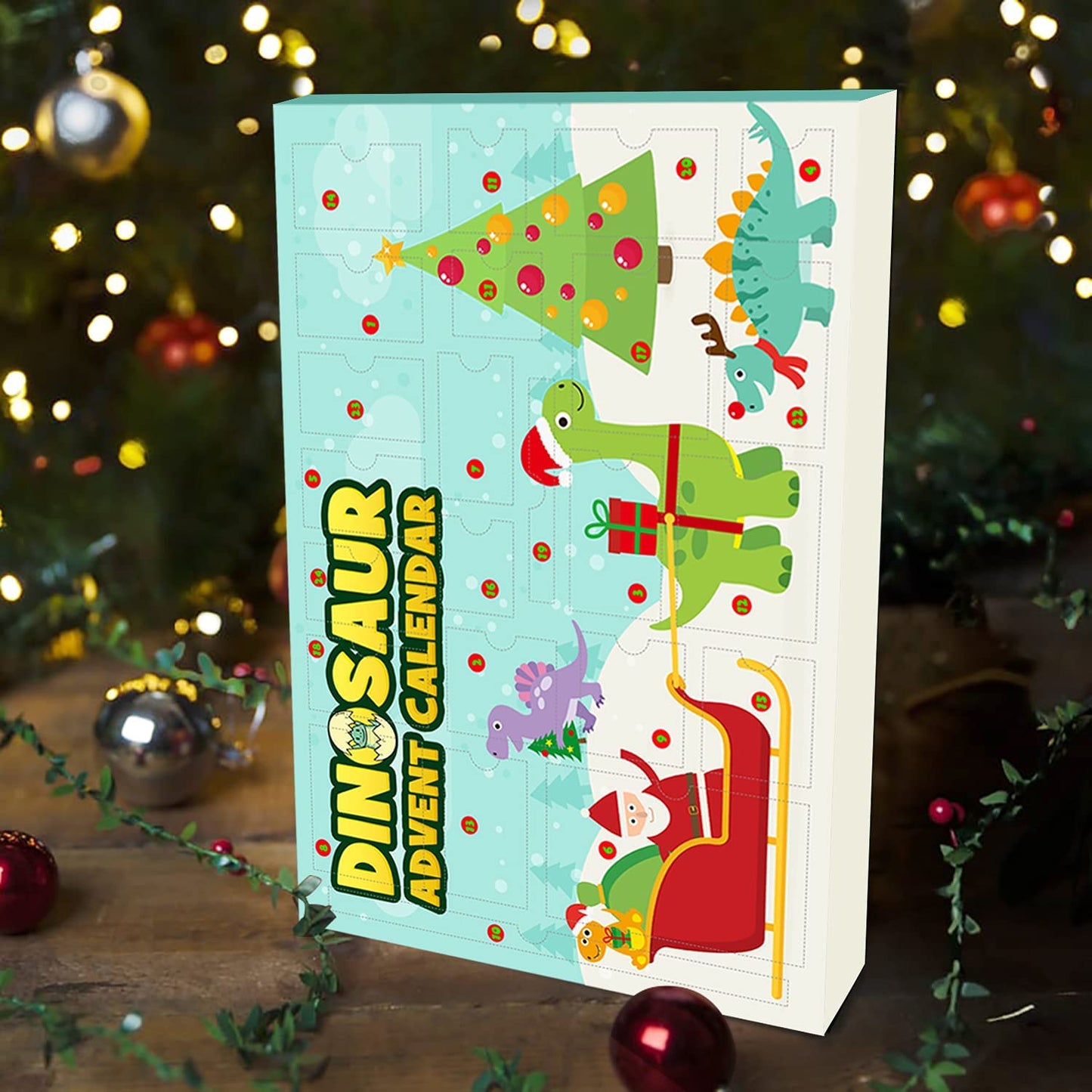 iZoeL Dinosaur Advent Calendar 2021 Boys Kids, Dino Figures, Stationery, Necklace, Keychains, Crayon, Brooch, Post-it Notes Christmas Countdown Days - 24 Xmas Surprise Gift