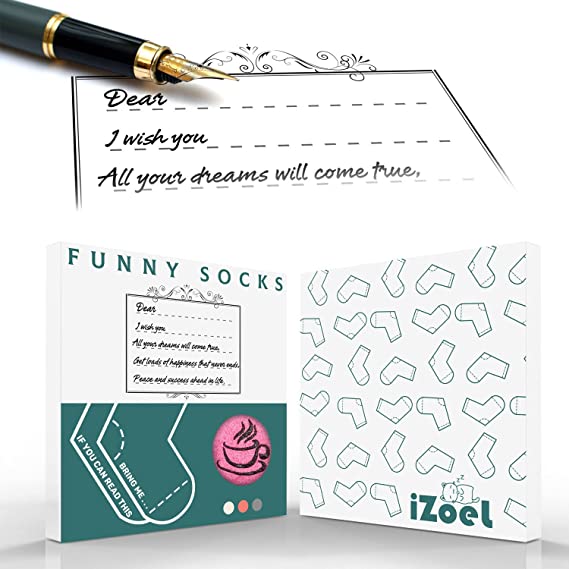 iZoeL If You Can Read This Bring Me Socks Funny Socks Non-slip Socks - Coffee -xinfen