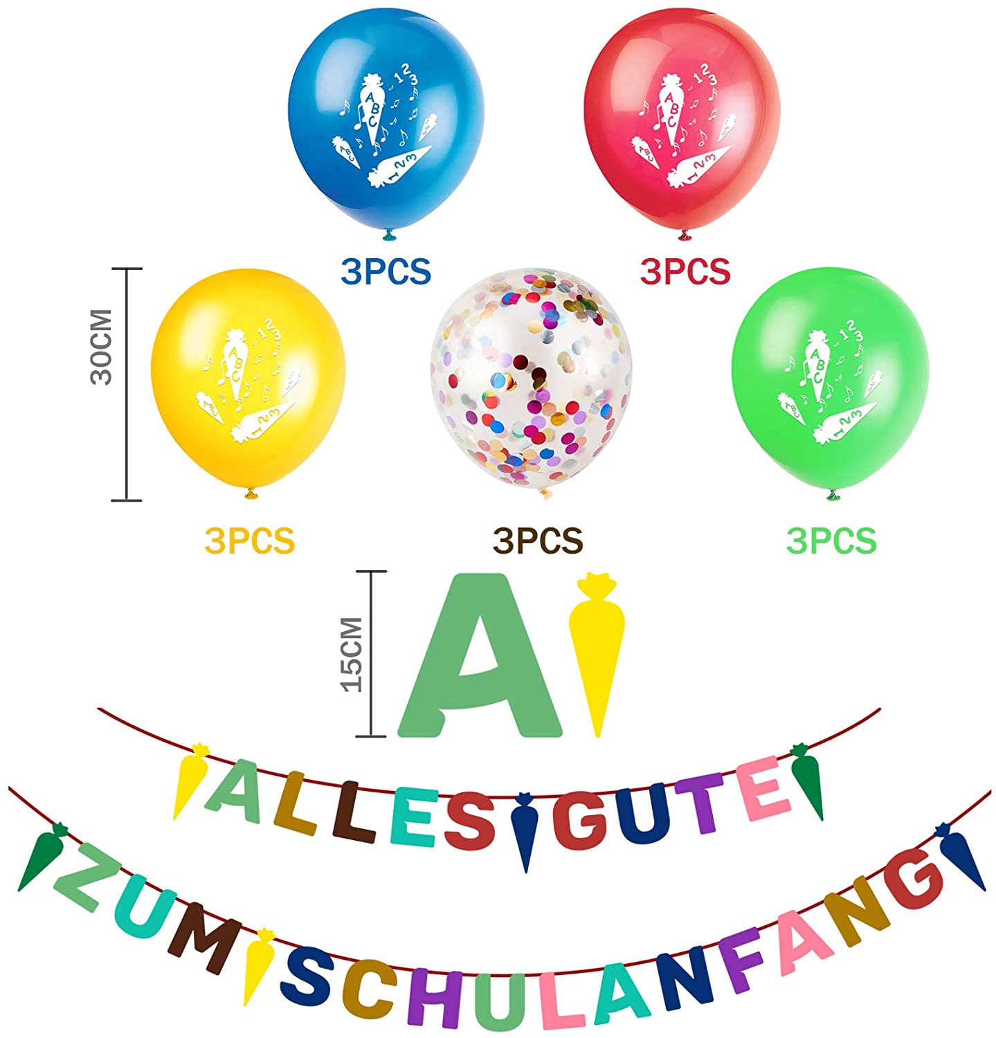 iZoeL Schulanfang Schuleinführung Deko Felt Banner