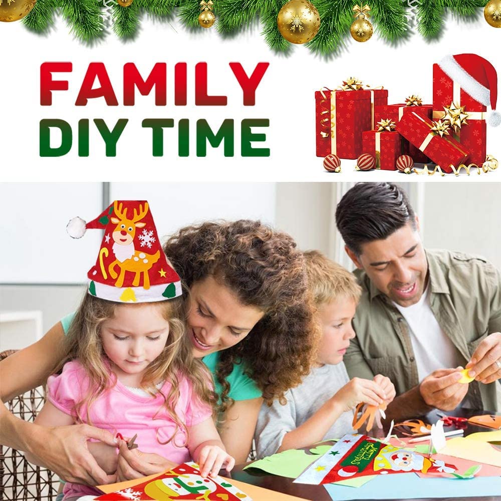 iZoeL6 pieceDIY Christmas hats