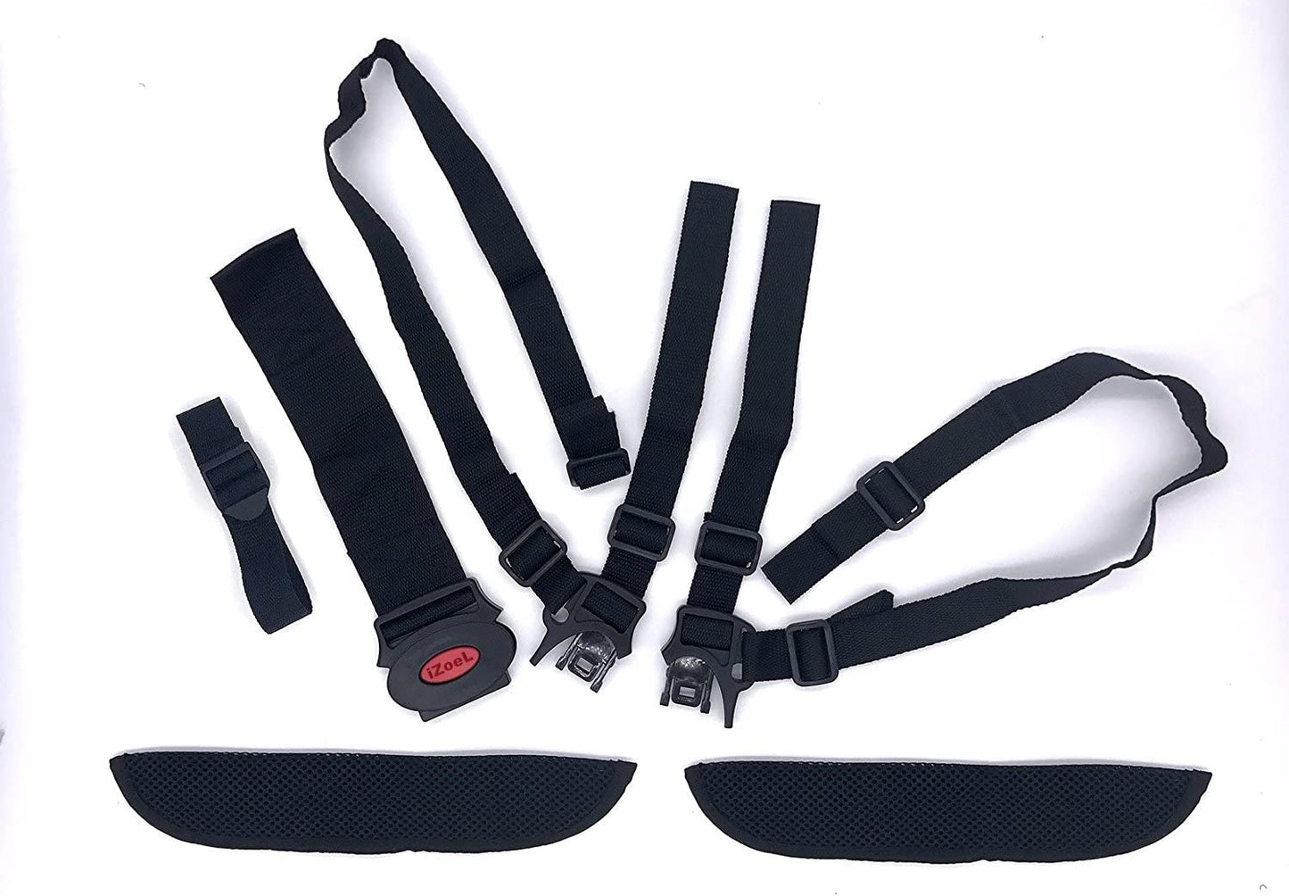 iZoeL 5 Point Car Seat Anti Escape Harness Baby Seat Belt High Chair Straps with Shoulder Pads Adjustable for Highchairs Buggy Pushchair - Protect children