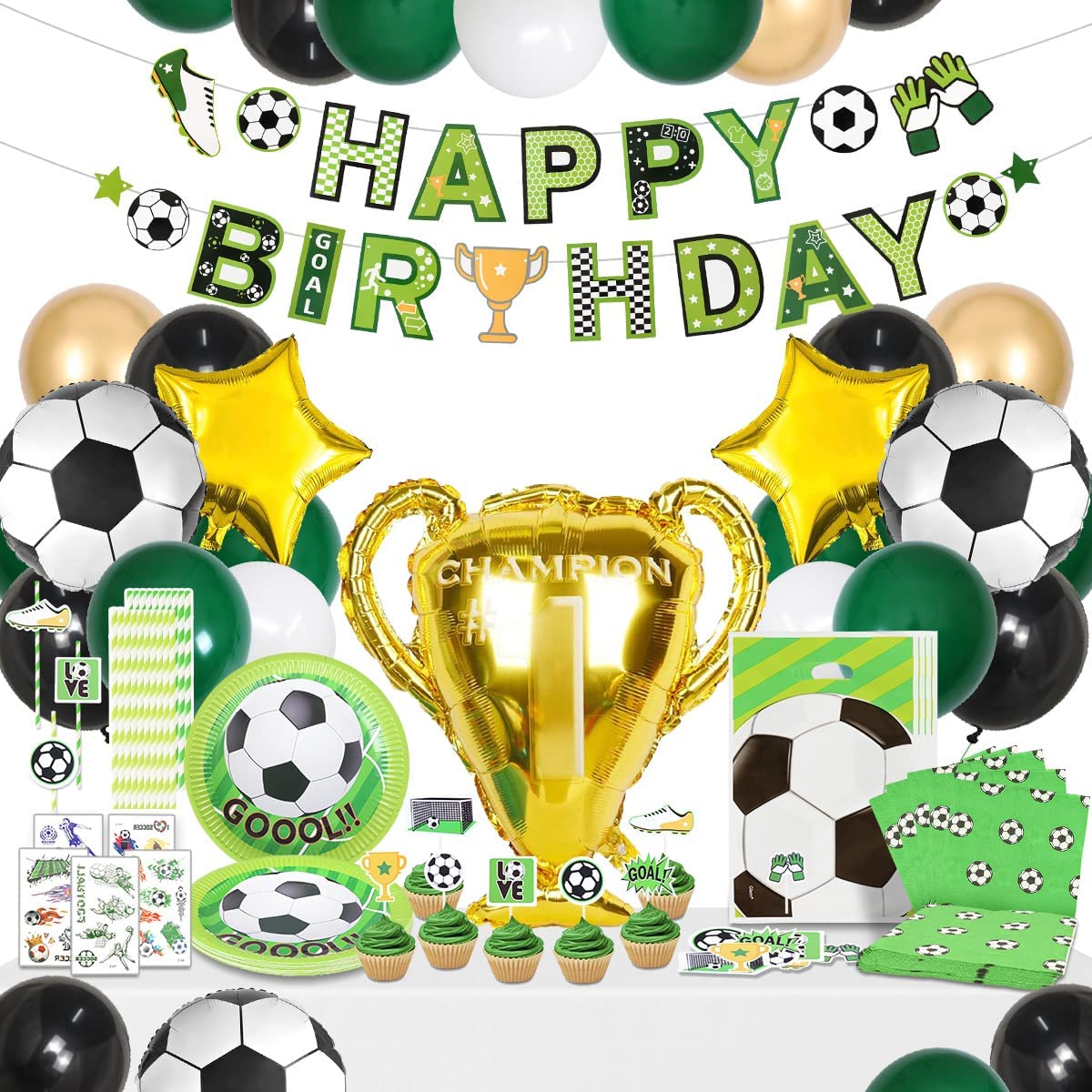iZoeL Football Balloon Party Cutlery Set