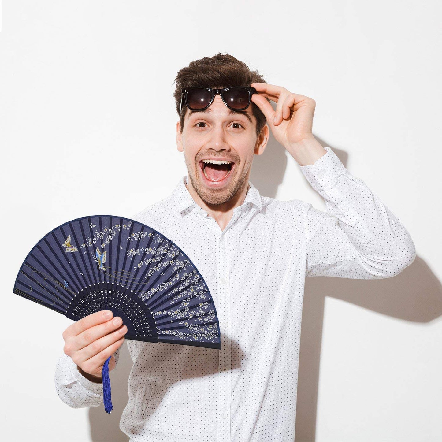 iZoeL 4 pieces of fans with two black