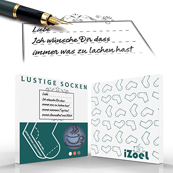 iZoeL Funny Socks Wenn Du Das Lesen Kannst Bring mir Schokolade Kaffee Wein Lustige Adventskalender Weihnachten Valentine Geschenk