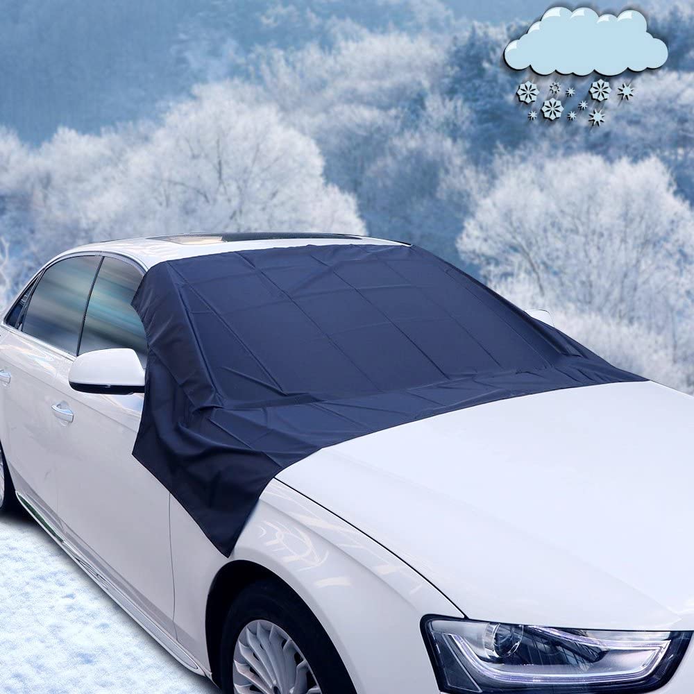 iZoeL Windshield Magnetic Snow Cover Winter with 6PCS Magnets, Windscreen Protector Frost Ice Guard Full Protection Car Cover (Standard Car L Size 120 * 210cm) for SUV Truck and normal Car