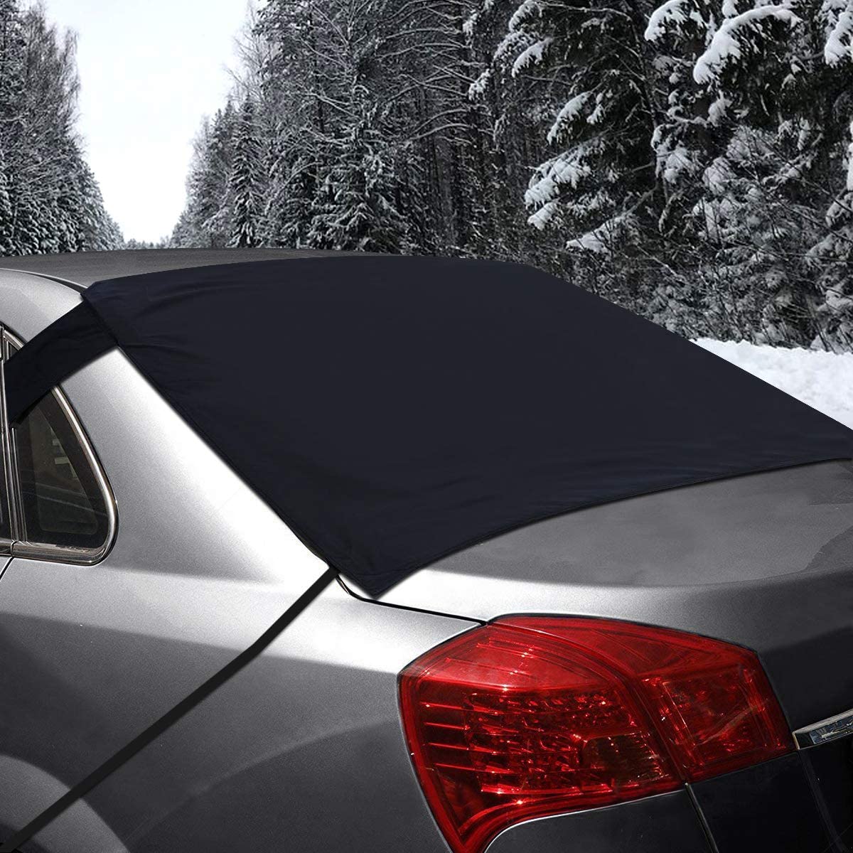 iZoeL Car Windscreen Rear Cover, Car Windshield Snow Cover, Snow Cover, Windscreen Protector Ice Full Protection Winter Cover Foil (SUV VANS Truck Size)
