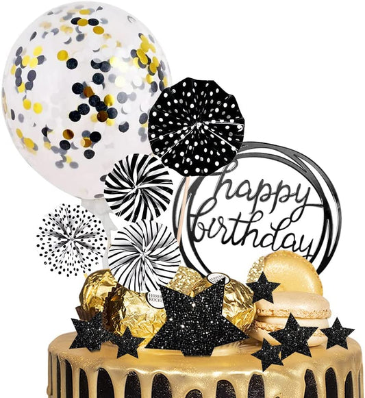 iZoeL Black Cake Topper