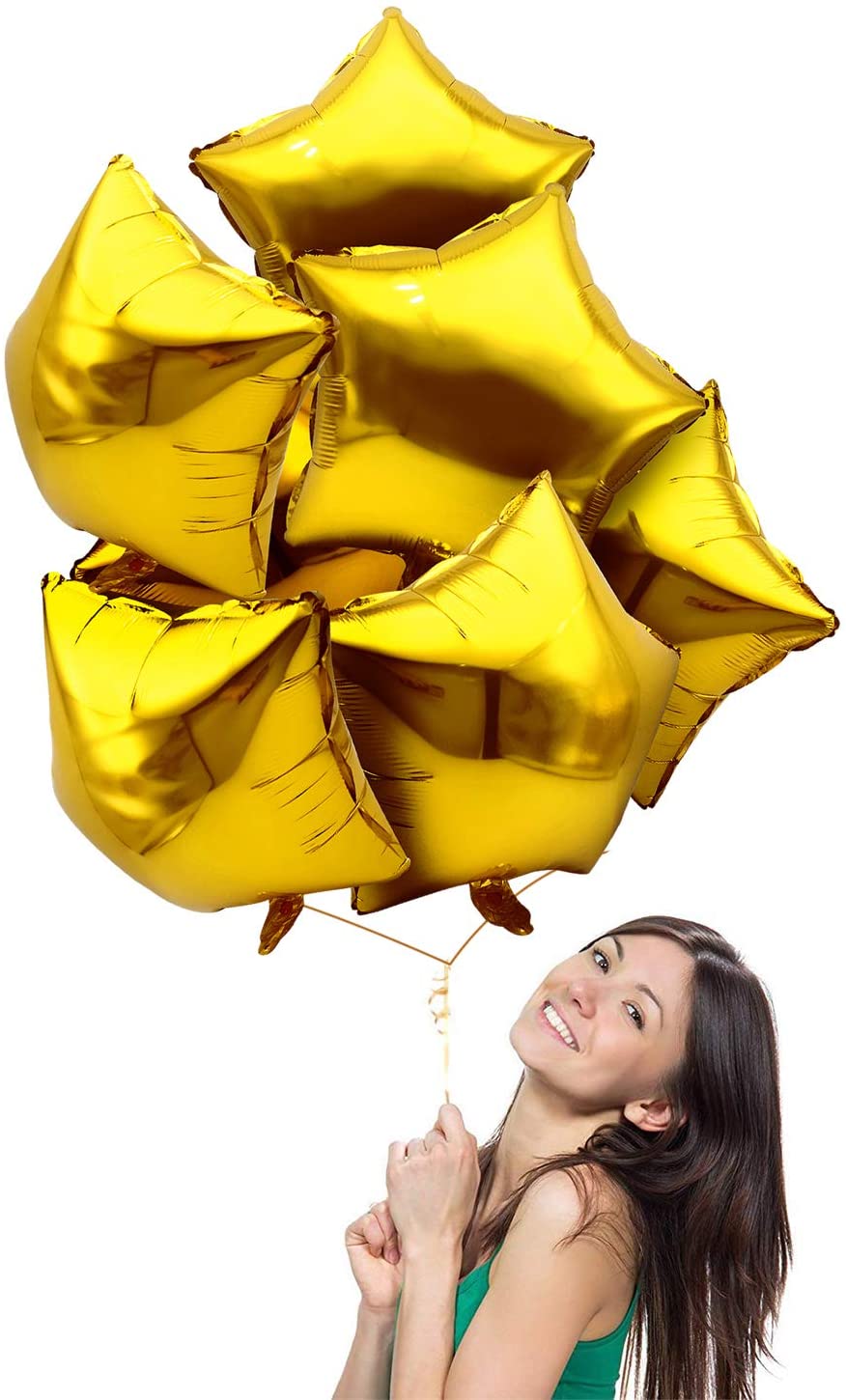 iZoeL Gold Birthday Party Decoration, 28pcs Gold Foil Star Balloon 16inch Plus 20m Balloon Ribbons Aluminum Balloon for Baby Shower Wedding Birthday Party Celebration Kid Boy Girl Man Woman